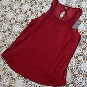 Hyba Red Mesh Tank Top